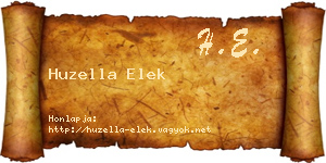 Huzella Elek névjegykártya